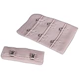 Porcelynne Beige Nude Bra Hook and Eye Replacement Closure with Silver Hardware - 2 Rows - 1 1/2