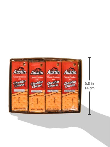 Austin, Sandwich Crackers, Cheese Crackers with Cheddar Cheese, 11 oz (8 Packs)