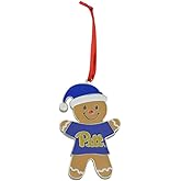Pittsburgh Panthers Gingerbread Man Christmas Ornament – Metal Holiday Decor – University of Pittsburgh Tree Decoration – Sports Fan Gift