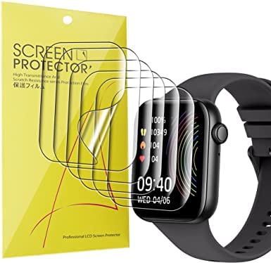 Blueshaweu Compatible for AcclaFit Smart Watch Screen Protector, [6 Pack] Full Coverage TPU Clear Film Compatible for AcclaFit L51 1.95" Smart Watch (6 pack)