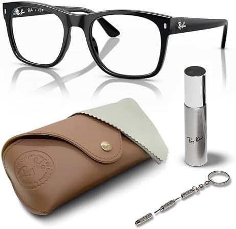 New Ray-Ban RX5228 2000 Black Rectangular Acetate Optical Glasses Ray-Ban RX5228 Highstreet 2000 Rectangle Shiny Black  main image 3