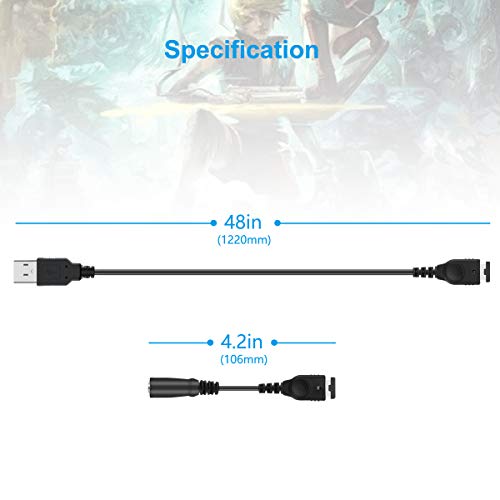 Lenink USB Power Charger Cable and 3.5MM Headphone Earphone Jack Adapter Cord Cable Compatible with N DS Game boy Advance G BA SP
