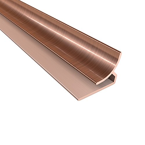 Fasade - 4 ft Decorative Vinyl Inside Corner Trim Polished Copper