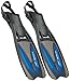 ScubaPro Jet Sport Fins, Scuba Pro Diving Fin, Black Blue - Large (9-12)