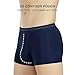 David Archy Men's 4 Pack Micro Modal Drop Needle Underwear Soft Breathable Trunks (M, Wine/Navy)