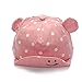 Dot Partten Baby Caps Summer Girl Boys Sun Hat With Ear Spring Summer Newborn Photography Props (Pink),One Size