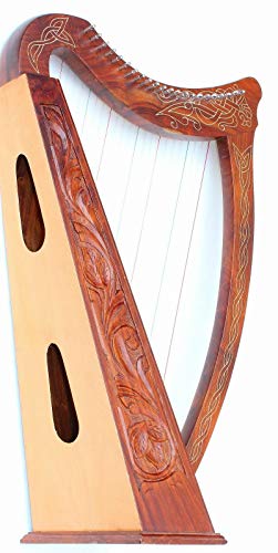 DEURA Celtic Irish Harp with CASE 22 Strings ROSEWOOD Lap FOLK DH-800