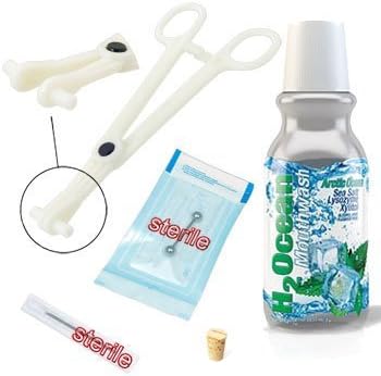 5-piece tongue piercing starter kit, 14 gauge
