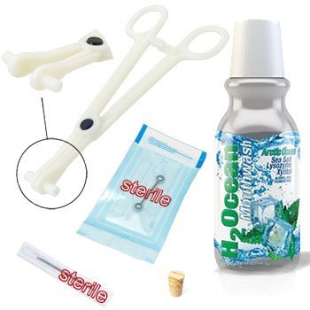 5-piece tongue piercing starter kit, 14 gauge