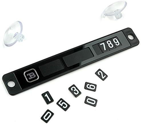 iAite Temporary Car Parking Card Magnetic Phone Number Card Plate Sucker Car Sticker Black