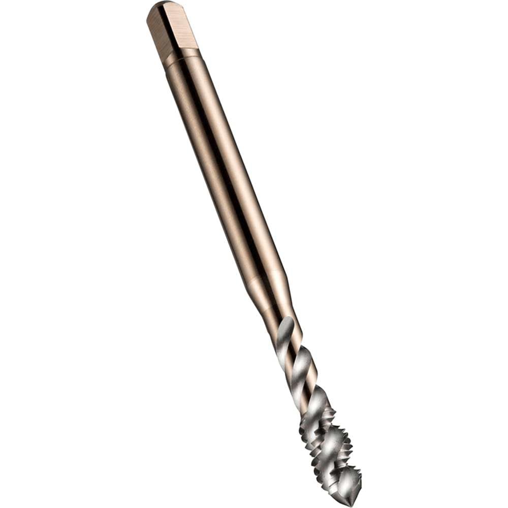 Dormer E002M8 Series E002 HSS-E-PM Spiral Flute Machine Tap Metric with Bright Finish, ISO Standard, M8 x 1.25 mm Thread, 72 mm Length