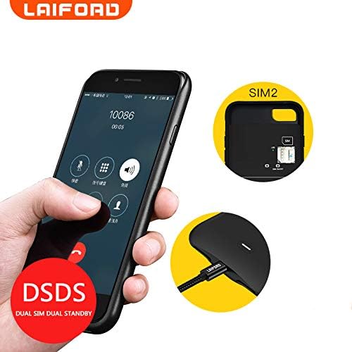 LAIFORD iCase for iPhone 6 7 8 (4.7&5.5inch),DSDS Function Dual Sim Card Dual Standby,2500mAh Battery Cases