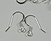 200 Surgical Steel Earring Earwires 16mm Hypoallergenic Shiny Silver Plated Fishhook with Flat Side and Coil 100 Pairs. (200)