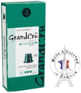 LIV ESPRESSO AND COFFEE 60 Nespresso compatible capsules -Roasted in France - Grand Cru ("C'EST LA VIE"- ESPRESSO, 60)