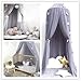 Trcoveric Princess Bed Canopies Premium Yarn Mosquito Net for Kids Baby Children's Room, Play Tent Bedding House Decor Reading Corner Gray