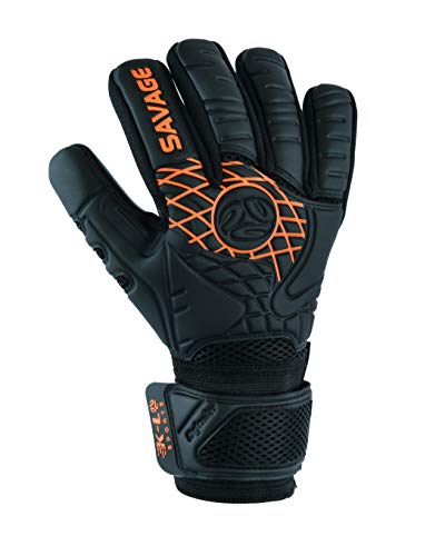 K-LO Sports Savage Blackout Goalie Glove (Black and Red, 11)