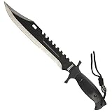 Whetstone Clip Saber 16" Bowie Knife - Full Tang Stainless Steel