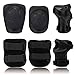KAMUGO Kids Bike Helmet Set, Toddler Helmet for Ages 2-8 Boys Girls with Sports Protective Gear Set Knee Elbow Wrist Pads for Skateboard Cycling Scooter Rollerblading (Black)
