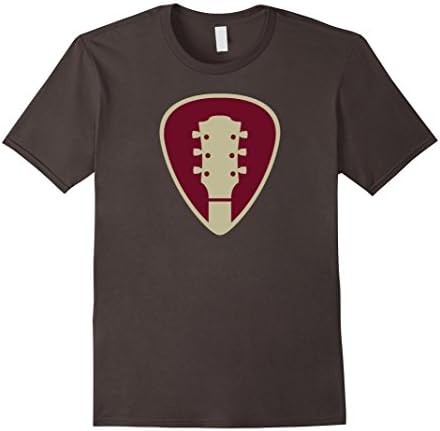 Men's Guitar Pick T-Shirt Gift, Cool Guitar Handle Pick Logo Shirt Medium Asphalt