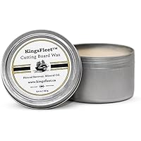 KingsFleet - Cutting Board Wax | 6.4oz | Conditioner - Canadian Made - Food Safe - Simple and Effective Ingredients