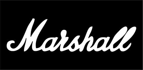 All About Families MARSHALL AMPLIFIERS ~ White ~ Window Sticker/CAR / TRUCK/RV/ Boat WITH ALCOHOL PAD~ Size 8" X 2"
