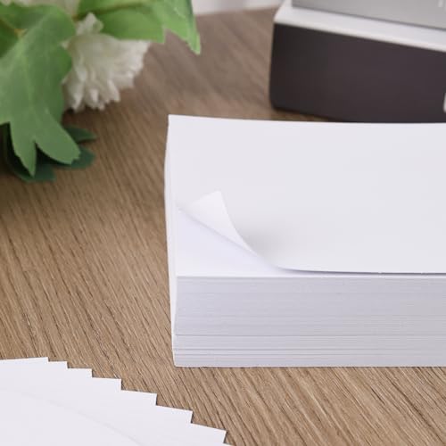 VGOODALL 60 Stück Tonpapier Weiß, Bastelpappe in Weiß Papier Bastelpapier 300 g/m² Druckerpapier Premium Tonzeichenpapier Craft Paper zum Basteln Drucken