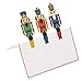Juvale Christmas Table Place Cards - 100-Pack Paper Tent Cards with Nutcracker Soldier Die Cut Design, Holiday Festive Colorful Dining Table Decoration and Party Supplies, White, 2 x 3.5 Inches