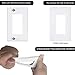BESTTEN 20 Pack 1 Gang Screwless Decorative Wall Plate, USWP6 Gloss Snow White, H4.69” x W2.91”, Faceplate Cover for Decorator Receptacle Outlet & Switch, UL Listed
