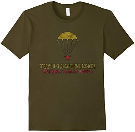 Men's Russian paratroops airborne special forces spetsnaz tshirt 2XL Olive