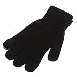 IT'S RIDIC! Warm Knitted Stretch touchscreen/texting winter gloves with a soft texture. Just thick enough to not be bulky. Black