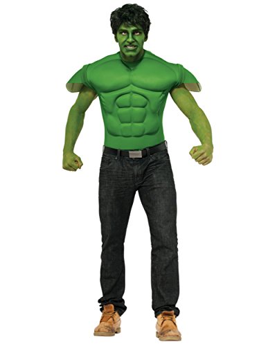 Rubie's Costume Men's Marvel Universe Hulk Muscle Chest T-Shirt and Eye Mask
