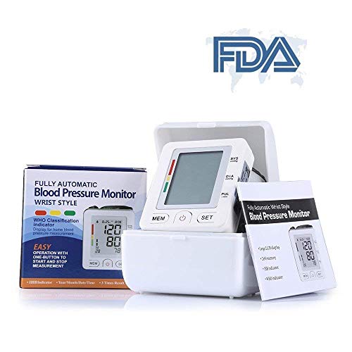 Hermano Digital Wrist Blood Pressure Monitor Automatic Heart Rate Detection Heartbeat BP Monitor Large LCD Display Portable Case for Home Use - Thumbnail 6