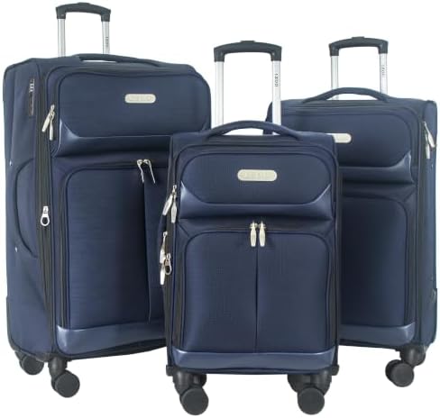 Amazon.com | IZOD Liam 3 Piece Expandable Softside Luggage Set