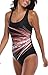 Charmleaks one piece swimsuit plus size swimsuit for women bathing suit, XXX-Large, Red