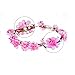 Valdler Adjustable Cherry Blossom Flower Crown for Wedding Festival Prom Pink