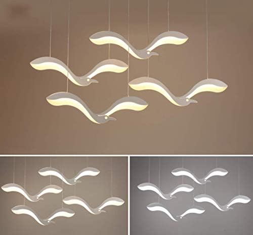 WIVION Flying bird restaurant chandelier, Modern 50W LED Ceiling Lights for Living room Bedroom Remote control indoor lighting Ceiling Lamp luminaire,4