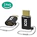 ICZI USB Type C Adapter (2pcs), Gold-Plated USB Type C to Micro USB 2.0 Adapter Connector Support OTG with 56K Resistor