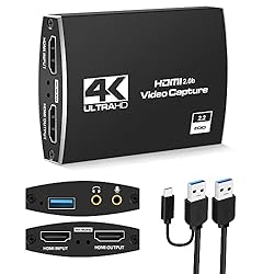 MOYOON Capture Card USB 3.0, 4K HDMI Video Capture