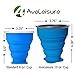 AVALEISURE Collapsible Silicone Travel Cup - The Genuine 10oz Foldable Drinking Mug with Lid, BPA Free, Water, Coffee, Tea, Snacks for Hiking, Camping, Picnic (navy)
