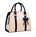 Coofit Lady Handbag Little Bow Leisure Top-Handle Bags Shoulder Bag Purses and Handbags(Beige)