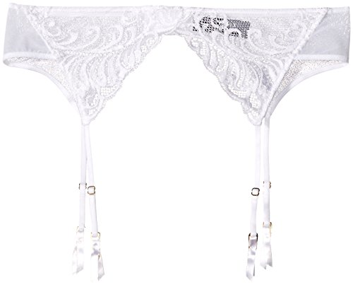 Natori Women's Feathers Garter Belt, White, Medium