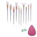 AccMart Makeup Brush Set,10 PCS Make up brushes - Unicorn Design Cosmetic Brushes for Foundation Eyebrow Eyeliner Blush Cosmetic Concealer Eyeshadow with Makeup Sponge