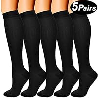 Compression Socks for Men Women 20-30 mmHg for Running Nurses Flight Pregnancy