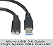 SaiTech IT [2-Pack] 35CM (1 Feet) USB 3.0 Micro Cable A to Micro B high Speed up to 4.8Gbps Data Transfer Cable for External Hard Drives