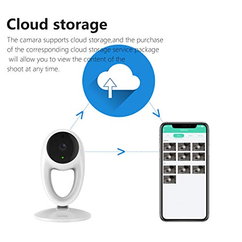 konke Wireless IP Camera, Konke 1080P HD WiFi Smart Home PTZ Security Camera with Cloud Storage, Two-Way Audio, Motion Detection, Night Vision, White