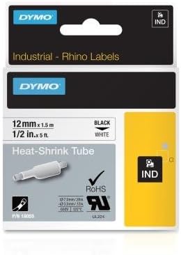 RHINO 1/2 inch White Heat Shrink Label Cartridge