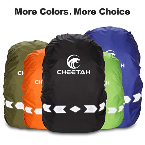 CHEETAH Outdoor 100% Waterproof Backpack Rain Covers (45L-80L) with Adjustable Anti-Slip Cross Buckle Strap and Reflective Strip, Durable Strengthened Layer for Hiking, Hunting, Biking,Cycling Black-M - Thumbnail 3