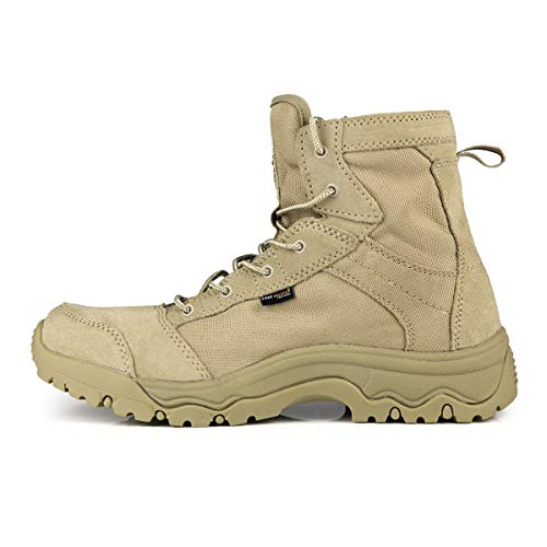 FREE SOLDIER Men's Work Boots 6 inch Lightweight Breathable Tactical Desert Boots Hiking Boots