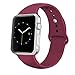 iGK Sport Band Compatible with Apple Watch 38mm/40mm, Soft Silicone Sport Strap Replacement Bands for iWatch Apple Watch Series 4 Series 3, Series 2, Series 1 38mm/40mm Wine Red Small