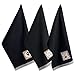 DII Happy Halloween Dishtowel Collection Embellished Cotton Kitchen Hand Towel Set, 18x28, Black All Hallows Eve, 3 Count